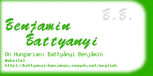 benjamin battyanyi business card